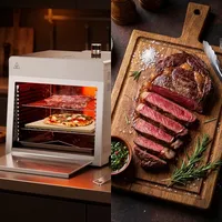 Gril professionnel pour saisir les steaks à haute température de 16 pouces en acier inoxydable 304 pour barbecue de jardin et cuisines extérieures