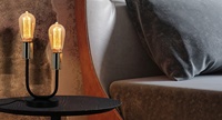 Lampe de Chevet/Bureau LED Moderne Minimaliste à Deux Lumières en Verre, Design Européen de Luxe, Abat-jour Métallique, Alimentation CA, Intensité Réglable, pour Salle de Lecture