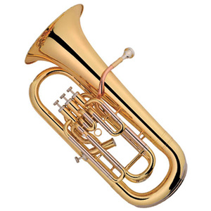 EUPHONIUM 3+1 PISTONS Clé Sib <span class=keywords><strong>Instrument</strong></span> en laiton <span class=keywords><strong>Instrument</strong></span> de musique Étui rigide plaqué argent Modèle EU-743 - Product Image 1