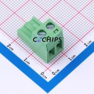 DB2EK-5.0-2P-GN-S Plug-in Terminal Block P=5mm Connector ( Connector Type: Male Plug )( Construction: 1x2P )( Pitch: 5mm ) - Product Image 1