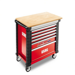 Armoire à outils Usag Racing 519 avec dessus en bois et roulettes pour le rangement en atelier - Product Image 2