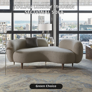 Sofá Seccional de Diseño Moderno y Lujoso Lishan de Disson Furniture, con Cubierta de Terciopelo y Esponja, para Salas de Estar de Apartamentos y Villas - Product Image 2