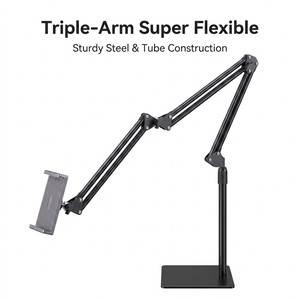Support de sol robuste pour tablette, avec base stable à ressort intégré, idéal pour <span class=keywords><strong>iPad</strong></span>, diffusion en direct et chambre à coucher, fabrication OEM/ODM (18 ans d'expérience) - Product Image 3