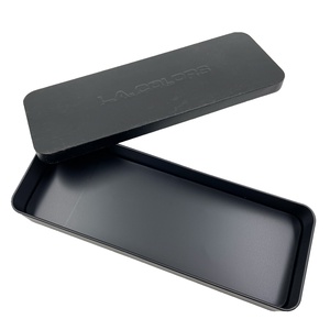 Caja de Metal Rectangular Personalizada, Caja de Almacenamiento de Metal para Cosméticos y Maquillaje para Mujer, Embalaje al por Mayor Directo de Fábrica - Product Image 1
