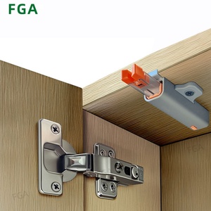 Charnière de porte moderne à ouverture par pression pour armoire de salle de bain, cuisine, salon, bureau à domicile, meubles avec système de verrouillage à ressort - Product Image 1
