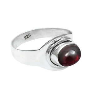 แหวนโกเมนธรรมชาติแท้925มีระดับแหวนเงินสเตอร์ลิงแหวนประณีตเครื่องประดับแฮนด์เมดดีไซน์หรูหราจำนวนมาก - Product Image 2