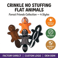 Jouet en peluche pour chien écologique sans rembourrage, couineur, durable, plat, pour mâcheurs agressifs, interactif