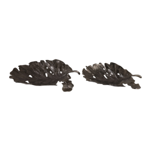 Ciotole decorative in metallo a forma di foglia per decorare il tavolino da caffè, centrotavola moderno, complemento d'arredo elegante per la cucina. - Product Image 1