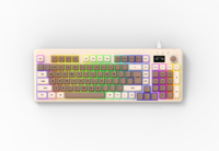 Nouveau clavier mécanique sans fil OEM JK810 avec rétroéclairage RGB, double mode 5.0/2.4GHz USB, clavier numérique pleine taille, ultra fin en métal