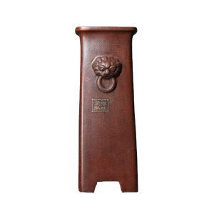 Maceta de arcilla morada con asa de cara de animal, jarrón de cerámica hecho a mano para plantar bonsáis y orquídeas - Product Image 5