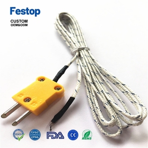 Câble isolé minéralisé, sonde simple de type K, <span class=keywords><strong>thermocouple</strong></span> avec prise - Product Image 1