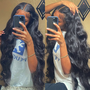 Productos para el cabello Xuchang Meijin Co.,Ltd. Peluca de cabello humano prearrancada con ondas corporales, peluca frontal de encaje HD de cabello brasileño virgen 13x4 13x6 - Product Image 3