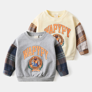 Vêtements en gros pour enfants, t-shirt décontracté 100% coton à manches longues pour la gym, disponible en différentes couleurs - Product Image 6