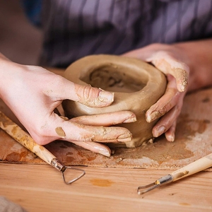 Outils de <span class=keywords><strong>sculpture</strong></span> d'argile manche en <span class=keywords><strong>bois</strong></span> poterie <span class=keywords><strong>sculpture</strong></span> trousse d'outils pour <span class=keywords><strong>débutant</strong></span> poterie en céramique - Product Image 5