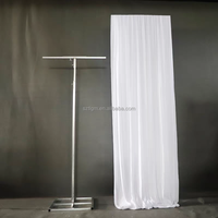 Support de toile de fond de mariage en fer avec cadre télescopique, arche réglable, portable et durable pour décorations de mariage et de fête
