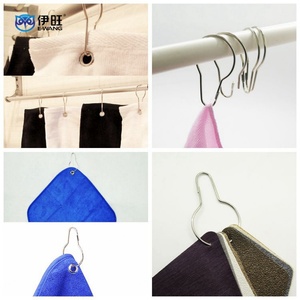 EWANG Custom Bathroom <b>Silver</b> Decor <b>Curtain</b> Hooks Shower <b>Curtain</b> Rings - Product Image 4