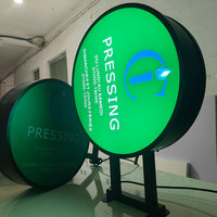 Enseigne publicitaire extérieure personnalisée, étanche, suspendue, pour devanture de magasin, avec éclairage LED double face, boîte lumineuse en acrylique, boîte lumineuse publicitaire pour boutique