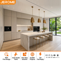 Armários Modernos Importados, Móveis de Marcenaria com Design Personalizado, Conjunto Completo de Armários de Cozinha Modulares de Madeira, Direto da China