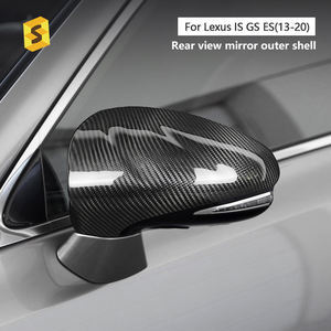 ES для Lexus ES IS GS 2013 2014 2015 2016 2017-2020 карбоновые зеркала для замены автомобильного углеродного волокна зеркало заднего вида внешняя оболочка - Product Image 3