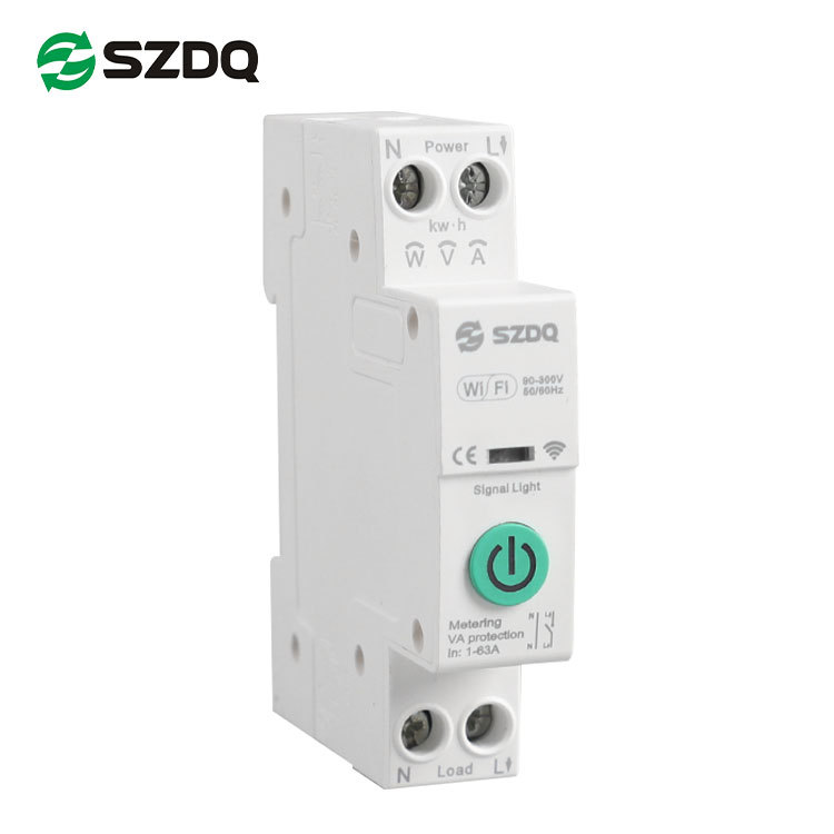 Smart WiFi Plastic Circuit Breaker With 6 KA Breaking Capacity For Home Appliance Remote Control And Power Management