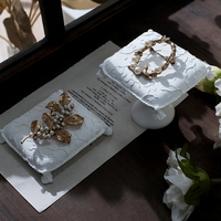 Présentoir à bijoux Plateau en plâtre médiéval blanc Anneau Bracelet Bijoux Table de rangement pour bijoux Plateau de présentation