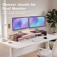 Support de Moniteur en Acrylique pour Ordinateur à Angle Réglable Haute Clarté, Organisateur de Bureau, Compatible iPad, Support pour Tablette PC et Clavier
