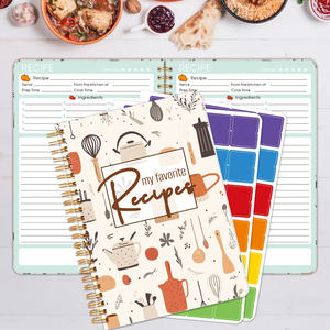 Carnet <span class=keywords><strong>de</strong></span> planification <span class=keywords><strong>de</strong></span> repas et <span class=keywords><strong>de</strong></span> <span class=keywords><strong>recettes</strong></span> DIY 2026 Myway avec couverture en PP spirale <span class=keywords><strong>pour</strong></span> les passionnés <span class=keywords><strong>de</strong></span> <span class=keywords><strong>cuisine</strong></span> - Product Image 3