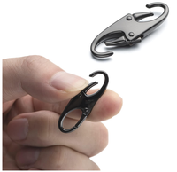 Tirette de fermeture éclair en alliage de zinc de 1,5 pouce, remplacement, double ouverture, mini mousquetons verrouillables, clip de verrouillage antivol pour fermeture éclair