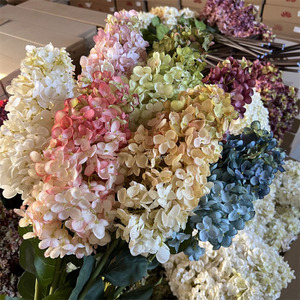 高品质大绣球花油画风格人造丝白色绣球花活动装饰 - Product Image 2