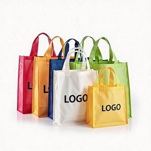 Sacs de courses réutilisables en tissu non tissé avec logo personnalisé, sacs cadeaux colorés, sacs fourre-tout non tissés pour promotions - Product Image 1