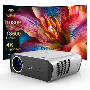 Projecteur multimédia 4K A9 OEM NEUF, projecteur de cinéma maison intelligent avec 18 500 lumens, <span class=keywords><strong>Android</strong></span> 2+32 Go, WIFI, correction automatique de la distorsion trapézoïdale et mise au point automatique - Product Image 1