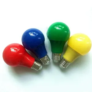 高品质工厂低价照明蓝绿色红色粉色黄色灯泡3w 5w彩色发光二极管灯泡