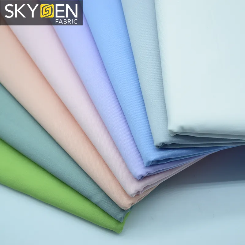 Skygen गुआंगज़ौ फैक्टरी थोक 100% कपास 135gsm 40 एस रेशमी वस्र कोरियाई कपास कपड़े