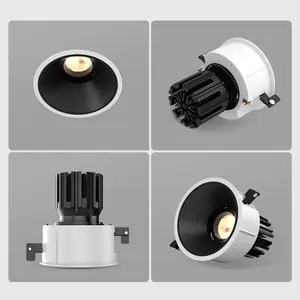 XRZLux Indoor Spotlights Trimless Led Dimmable COB Downlight 15W Anti-glare Recessed Ceiling Spotlight Commercial Lighting