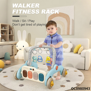 2025 nuevo modelo multifuncional divertido 2 en 1 Andador <span class=keywords><strong>de</strong></span> bebé con Pedal <span class=keywords><strong>gimnasio</strong></span> Piano jugando Mat marco <span class=keywords><strong>de</strong></span> plástico fabricación <span class=keywords><strong>para</strong></span> bebés - Product Image 2