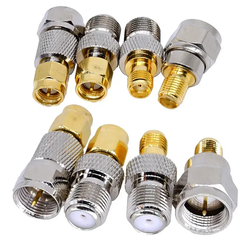 Werkseitige Lieferung F-Typ Stecker Buchse zu SMA Buchse Stecker RP Umgepolt SMA Buchse Stecker RF Koax Koaxial Adapter Konverter