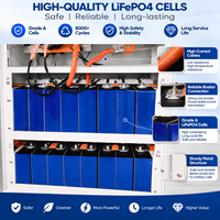 Batterie LiFePO4 HAKADI en stock UE, 32 kWh, 51,2 V, 628 Ah, avec BMS 300 A, pour stockage d'énergie solaire domestique (ESS)