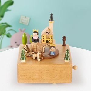 กล่องดนตรีไม้บีชรูปม้าหมุนขายดี เหมาะสำหรับเป็นของขวัญ - Product Image 3