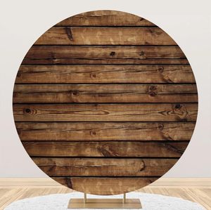 Rustico sfondo rotondo elastico Spandex in Stock fattoria marrone Vintage fienile porta Garage fotografia tema decorazione festa di nozze - Product Image 1