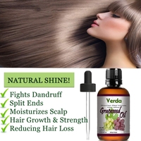 Label pribadi minyak Grapeseed menenangkan bebas Tautan ketombe Spilt berakhir meningkatkan pertumbuhan rambut minyak esensial Grapeseed