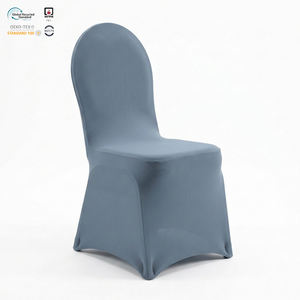 Funda Elástica para Silla de Hotel, Color Blanco, Redonda, Ajustable, para Comedor - Product Image 1