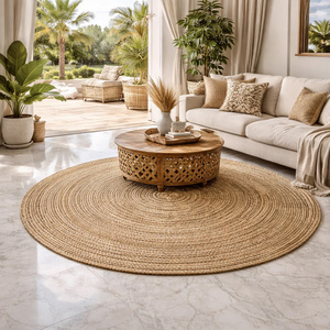 Tapis en jute écologique pour salon, chambre et salle à manger, avec texture naturelle, tissage durable et décoration élégante pour la maison - Product Image 3