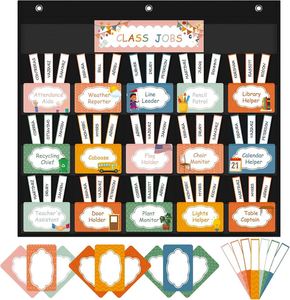 Tablero de Bolsillos para Maestros con 69 Tarjetas, Tablero de Anuncios de Trabajo, Imprescindible para la Oficina y la Escuela - Product Image 1