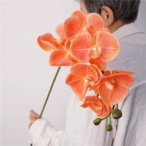 Fiori artificiali vero tocco fiore idratare <span class=keywords><strong>orchidea</strong></span> 9 teste per la decorazione di nozze per la festa di casa - Product Image 4