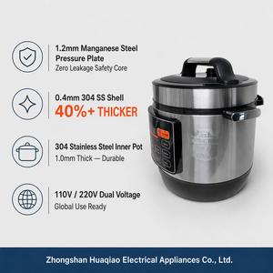Cuisinière électrique à pression de grande capacité 6L, cuve intérieure en acier inoxydable 304, double tension 110V 220V, multicuiseur 12-en-1, OEM - Product Image 2
