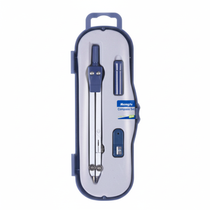 Set di Compassi di Precisione Mengfu M-0070 in 3 Pezzi, Metallo Argentato e Plastica per Uso Scolastico e Studentesco in Geometria e Disegno - Product Image 2