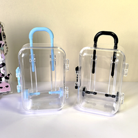 Boîte à bonbons transparente en plastique design valise de voyage, mini-boîte à dragées pour mariage et baby shower