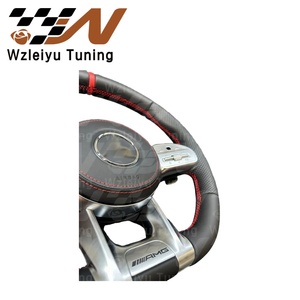 Volante in Fibra di Carbonio Stile AMG, Upgrade Interno Sportivo da Corsa, Modificato per <span class=keywords><strong>Mercedes</strong></span> Benz <span class=keywords><strong>Serie</strong></span> <span class=keywords><strong>C</strong></span> GLC E ML - Product Image 5