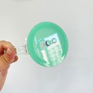 Meilleur rapport qualité-prix : Tasse à café transparente en verre de 17 oz pour sublimation, avec couvercles en PP colorés pour impression à chaud - Product Image 4