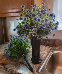 Arbustes artificiels d'extérieur et <span class=keywords><strong>fleurs</strong></span> artificielles violettes, <span class=keywords><strong>fleurs</strong></span> réalistes, livrées à votre porte. - Product Image 6